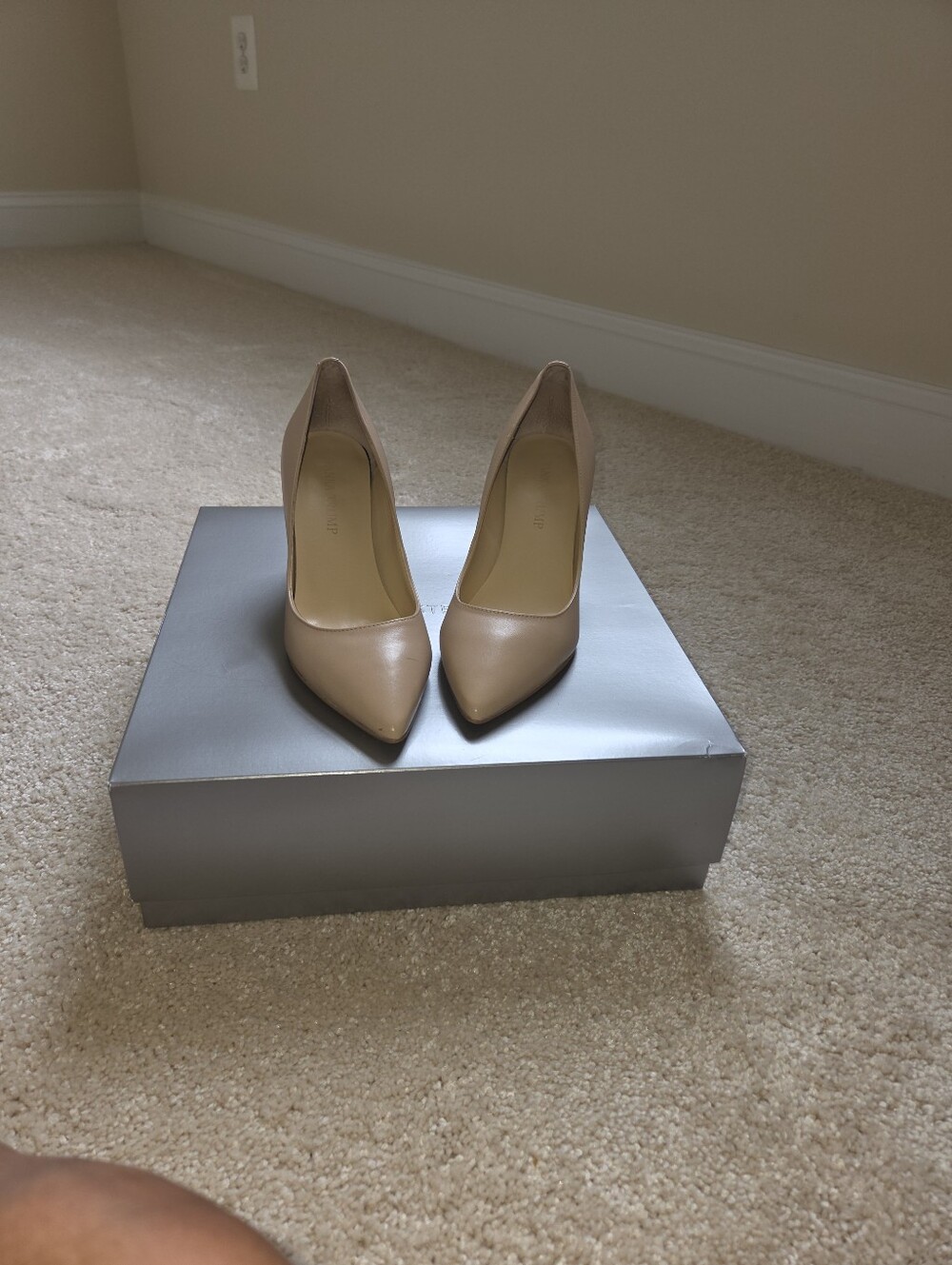 Ivanka Trump Nude Pointed-Toe Stiletto Pumps